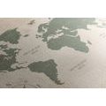 CANVAS PRINT DECENT MAP OF THE WORLD - PICTURES OF MAPS - PICTURES