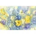 WALLPAPER WATERCOLOR YELLOW TULIPS - WALLPAPERS FLOWERS - WALLPAPERS