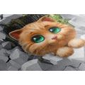 CANVAS PRINT CUTE CAT - CHILDRENS PICTURES - PICTURES