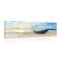 CANVAS PRINT PANORAMA OF A BEAUTIFUL BEACH - PICTURES OF NATURE AND LANDSCAPE - PICTURES