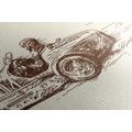 CANVAS PRINT RETRO RACING CAR - VINTAGE AND RETRO PICTURES - PICTURES