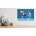 CANVAS PRINT AIRPLANE FLIGHT - CHILDRENS PICTURES - PICTURES