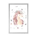 POSTER WITH MOUNT MAGICAL UNICORN - FAIRYTALE CREATURES - POSTERS