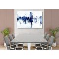 CANVAS PRINT SILHOUETTES OF PEOPLE IN A BIG CITY - PICTURES OF PEOPLE - PICTURES