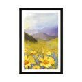 POSTER WITH MOUNT FIELD FULL OF DAISIES - FLOWERS - POSTERS