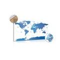 DECORATIVE PINBOARD WORLD MAP WITH INDIVIDUAL STATES - PICTURES ON CORK - PICTURES