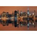 WALL MURAL REFLECTION OF MANHATTAN IN THE WATER - WALLPAPERS CITIES - WALLPAPERS