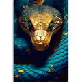 CANVAS PRINT BLUE-GOLD SNAKE - PICTURES LORDS OF THE ANIMAL KINGDOM - PICTURES