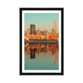 POSTER WITH MOUNT CHARMING NEW YORK CITY REFLECTED IN THE WATER - CITIES - POSTERS