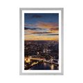 POSTER WITH MOUNT AERIAL VIEW OF TOWER BRIDGE - CITIES - POSTERS