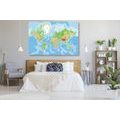 DECORATIVE PINBOARD CLASSIC WORLD MAP - PICTURES ON CORK - PICTURES
