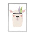 POSTER INDIAN LLAMA WITH FEATHERS - ANIMALS - POSTERS