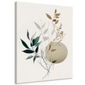 CANVAS PRINT PLANTS IN BOHO STYLE - PICTURES OF TREES AND LEAVES - PICTURES
