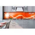 SELF ADHESIVE PHOTO WALLPAPER FOR KITCHEN ORANGE ABSTRACT - WALLPAPERS