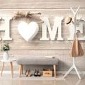 SELF ADHESIVE WALLPAPER WITH THE INSCRIPTION HOME IN A VINTAGE DESIGN - SELF-ADHESIVE WALLPAPERS - WALLPAPERS