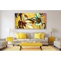 CANVAS PRINT INTERESTING VINTAGE FLOWERS - ABSTRACT PICTURES - PICTURES