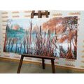 CANVAS PRINT RIVER IN THE MIDDLE OF AUTUMN NATURE - PICTURES OF NATURE AND LANDSCAPE - PICTURES