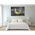 CANVAS PRINT GIRL ON THE MOON - PICTURES OF PEOPLE - PICTURES