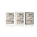 POSTER WITH MOUNT ZEN STONES IN SANDY CIRCLES - FENG SHUI - POSTERS