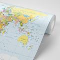 SELF ADHESIVE WALLPAPER CLASSIC MAP WITH A BORDER - SELF-ADHESIVE WALLPAPERS - WALLPAPERS