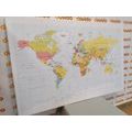 DECORATIVE PINBOARD CLASSIC MAP WITH A WHITE BORDER - PICTURES ON CORK - PICTURES