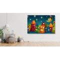 CANVAS PRINT CRESCENT MOON OVER THE CITY - CHILDRENS PICTURES - PICTURES