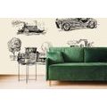 WALLPAPER MEANS OF TRANSPORT IN A RETRO DESIGN - WALLPAPERS VINTAGE AND RETRO - WALLPAPERS