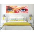 CANVAS PRINT BLUE EYES WITH ABSTRACT ELEMENTS - PICTURES OF PEOPLE - PICTURES