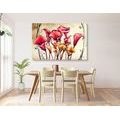 CANVAS PRINT RED CALLA FLOWERS - ABSTRACT PICTURES - PICTURES