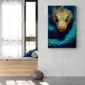 CANVAS PRINT BLUE-GOLD SNAKE - PICTURES LORDS OF THE ANIMAL KINGDOM - PICTURES