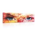 CANVAS PRINT BLUE EYES WITH ABSTRACT ELEMENTS - PICTURES OF PEOPLE - PICTURES