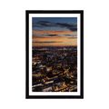 POSTER WITH MOUNT AERIAL VIEW OF LONDON - CITIES - POSTERS
