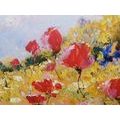 CANVAS PRINT PAINTED POPPIES IN A MEADOW - PICTURES FLOWERS - PICTURES