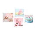 CANVAS PRINT SET SWEET TREAT WITH A DRINK - SET OF PICTURES - PICTURES