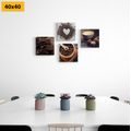 CANVAS PRINT SET FOR COFFEE LOVERS - SET OF PICTURES - PICTURES