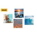 CANVAS PRINT SET CHARMING SEASCAPE - SET OF PICTURES - PICTURES