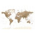 DECORATIVE PINBOARD BEAUTIFUL VINTAGE WORLD MAP WITH A WHITE BACKGROUND - PICTURES ON CORK - PICTURES