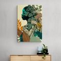 CANVAS PRINT WOMAN COVERED WITH LEAVES - PICTURES OF WOMEN - PICTURES