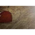 CANVAS PRINT HEART ON A STUMP - PICTURES OF NATURE AND LANDSCAPE - PICTURES