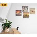 CANVAS PRINT SET SEA AND BEACH JEWELS - SET OF PICTURES - PICTURES