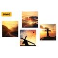 CANVAS PRINT SET HARMONY OF THE HEAVENLY KINGDOM - SET OF PICTURES - PICTURES
