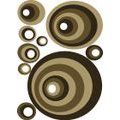 DECORATIVE WALL STICKERS BROWN CIRCLES - STICKERS