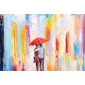 CANVAS PRINT WALK IN THE RAIN - PICTURES LOVE - PICTURES