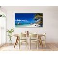 CANVAS PRINT ANSE SOURCE BEACH - PICTURES OF NATURE AND LANDSCAPE - PICTURES