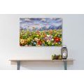 CANVAS PRINT OIL PAINTING WILD FLOWERS - PICTURES FLOWERS - PICTURES