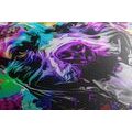 CANVAS PRINT COLORFUL ILLUSTRATION OF A DOG - POP ART PICTURES - PICTURES