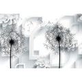 CANVAS PRINT DANDELION IN A MODERN DESIGN - BLACK AND WHITE PICTURES - PICTURES