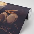 SELF ADHESIVE WALL MURAL COFFEE WITH CHOCOLATE MACARONS - SELF-ADHESIVE WALLPAPERS - WALLPAPERS