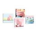 CANVAS PRINT SET FOR LOVERS OF SWEET TEMPTATION - SET OF PICTURES - PICTURES