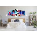 5-PIECE CANVAS PRINT ABSTRACT GEOMETRY - ABSTRACT PICTURES - PICTURES